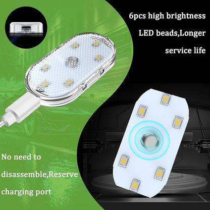 8PCS Car LED Lights for Car Interior,Magnetic USB Wireless LED Lights | 7 Colors,Bright LED Lamp Beads, Portable Touch Rechargeable LED Interior Auto Lights for Car Decor - Image 6