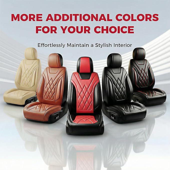 for Subaru Legacy 2008-2026 Car Seat Covers, Full Set, Gray | Luxury Full Coverage Leather Seat Protectors, Waterproof Breathable, Non-Slip, Easy to Install, Airbag Compatible, All-Season - Image 9