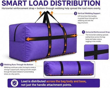 DoYiKe Extra Large Storage Duffle Bag, Duffel Bag for Travel Blue 130L - Image 4