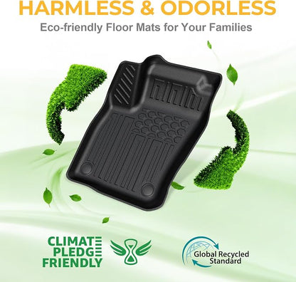 Floor Mats for 2013-2024 Toyota 4Runner Accessories | w/o Sliding Cargo Tray, Full-Coverage Set with Cargo Liner & Backrest Protector, Odorless TPE, All-Weather Protection - Image 8