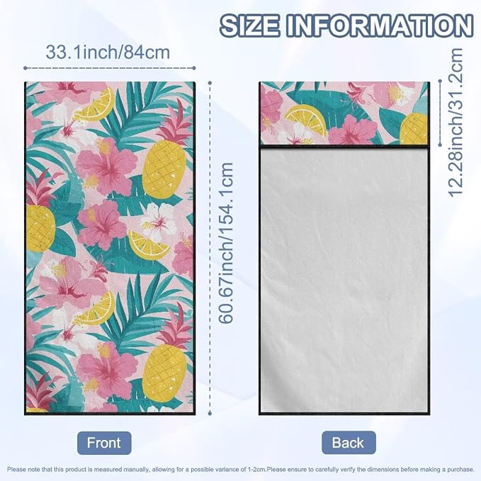 SEANATIVE Car Towel Seat Covers, Washable Seat Protector, One Towel Cushion Cover, Fit Beach Swimming Outdoor Sports, Universal Fit Most Cars Trucks SUVs, Hibiscus Pineapple Print - Image 7