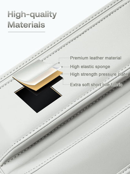 Premium Leather Car Seat Gap Filler Organizer (0.2”-1.2" Gaps), Clever Gifts for Car SUV Truck Owners (Beige, 1 Pack) - Image 5