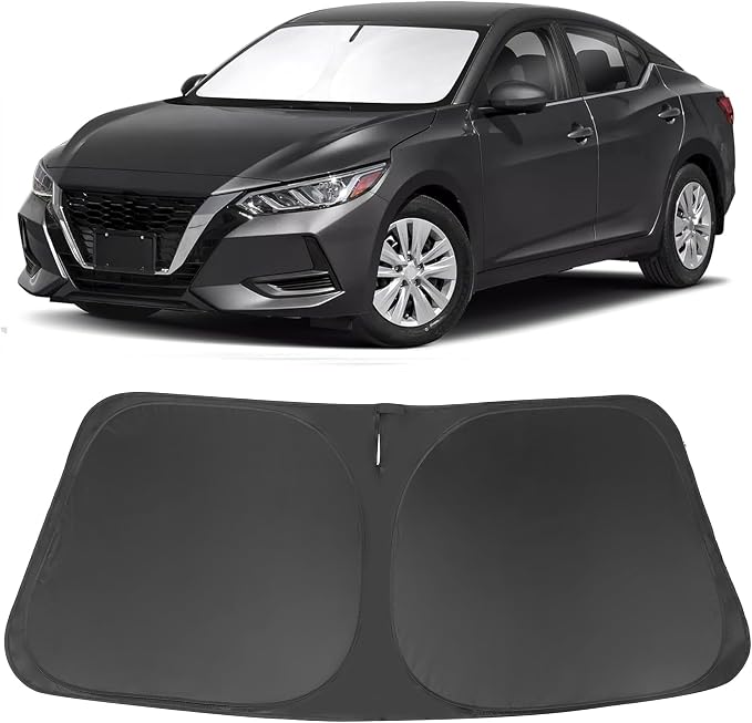 Windshield Sun Shade for 2020-2025 Nissan Sentra Accessories | Full covered for windshield, Foldable & Durable, Block UV Rays, Reduce Heat, Easy to install, Keep Car Cooler by LHFLIVE
