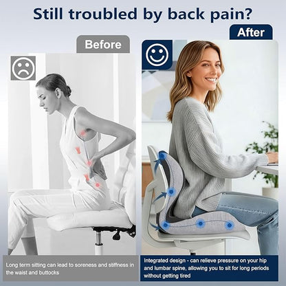 Car Seat Cushion for Long Driving, Office Chair Cushion | Truck Seat Cushion, Increase Height by 3.94 Inch, Double Non slip, Improves Sitting Posture, Sciatica & Tailbone Pain Relief - Image 5