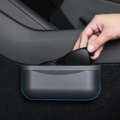 for Tesla Model Y 3 Sunglasses Holder Center Console Organizer Tray Storage Box Key Card Coin Holder Silicone Hook for Flocking Tesla Accessories by EVFITUS