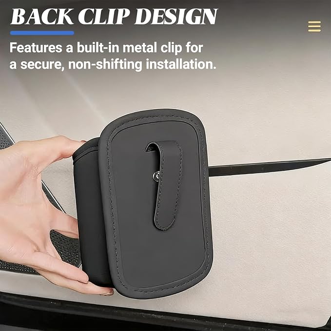 2PCS Large Car Door Cup Holder, Multifunctional Storage Bag Trash Can, Clip On Backseat Pocket Beverage Holder, Waterproof Car Cup Holder, for Water Cup Mobile Phone Change Storage Box - Image 4
