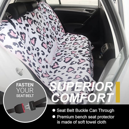 Car Seat Cover Protector Front Seats,for Gym Workout,Running,Swimming,Beach and Hiking,Waterproof Sweat Towel Bucket Seat Covers for Trucks SUV Jeep (Leopard Print) - Image 2