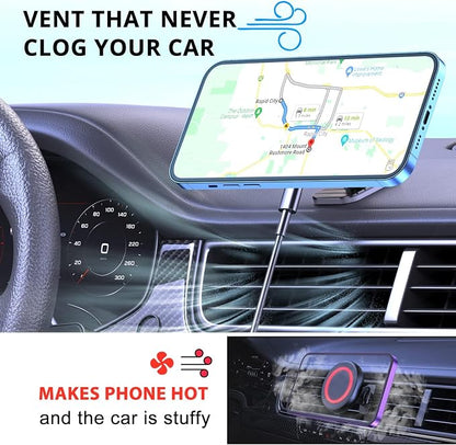 OHLPRO for MagSafe Car Mount Charger iPhone Wireless Car Charger, Stick on Dashboard Magnetic Phone Holder Mount for iPhone 17 Pro Max 16 15 14 Series, 15W Fast Charging, Aluminum Shell - Image 3