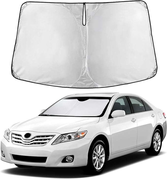 Autovir Windshield Sun Shade Fit for 2007-2009 2010 2011 Toyota Camry | Sunshade, Front Car Window Shades Sun Visor, Blocks UV Rays & Heat, Car Accessories by Autovir