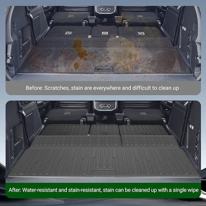 xipoqix Cargo Mat Compatible with 25-26 Ford Expedition Lincoln Navigator | Trunk Mat Backrest Liner TPE Cargo Liner Replacement for 2025 2026 Ford Expedition Accessories (Trunk Mat+Backrest Mats) - Image 3