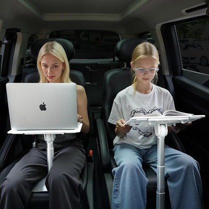 Car Seat Tray Table, Height Adjustable Travel Tray for Kids/Adults, Car Lap Desk for Laptop Computer Tablet Book, Front Passenger/Rear Seat Food Eating, Essentials Accessories for Long Trips by DICMKY