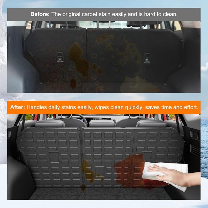 powoq Fuel&Hybrid Cargo Liner Compatible with 2023-2026 KIA Sportage Trunk Mat Cargo Mat Seat Back Protector TPE Mat (Not Fit PHEV) Replacement for 2023-2026 Kia Sportage Accessories (Backrest Mat) - Image 3