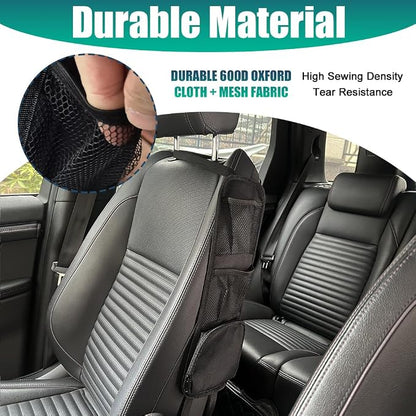 Car Seat Storage Hanging Bag, Car Seat Side Organizer, Multifunctional Cars Mesh Net Pocket, Multi-Pocket Seats Side Storage Interior Accessories Universal for Cars SUV Truck (Black, 1PCS) - Image 3