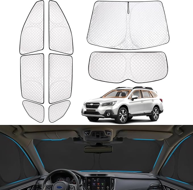 XCBYT 2021-2024 Outback Window Shades, Blackout Sun Insulated 8PCS | 6-Layer blocks heat for lunch breaks, camping. keep full privacy/car cool, Tuck into frames to prevent falling when door open - Image 8