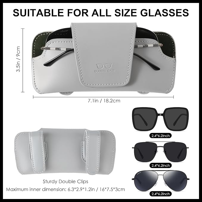 Sunglass Holder for Car Visor Glasses Case Non-Slip Clip Universal for Sunglasses Eyeglasses Car Interior Accessory - Image 6