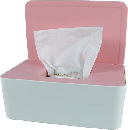 Diaper Wipes Dispenser, Tissue Storage Box Case, Wet Wipe Dispenser Holder | Refillable Wipe Container, Wipe Holder for Baby & Adult, Keeps Wipes Clean, Non-Slip, Easy Pull Wipes Pouch Case by The+Revenant