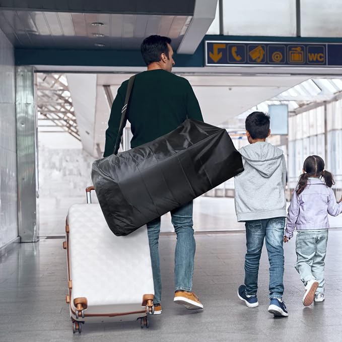 LIHAO Stroller Bag for Airplane, Gate Check Car Seat Travel Bag, Black | 600D Oxford, Waterproof Travel Carry Bag - Image 5