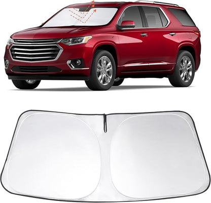 Windshield Sun Shade Sunshade for 2018-2023 Chevrolet Traverse | Full covered for windshield, Foldable & Durable, Block UV Rays, Reduce Heat, Easy to install, Keeps Car Cooler by LHFLIVE