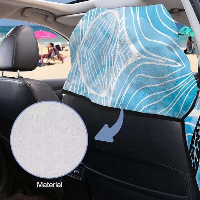 Sea Turtle Car Towel Seat Cover Breathable Car Seat Cover Protector with Storage Bag Cars Accessories Easy to Store for SUV Vehicle Sedan Truck - Image 3