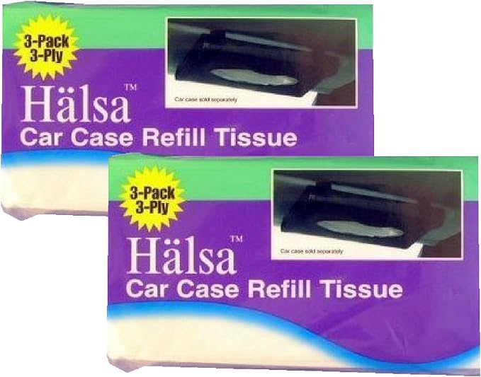 Halsa Auto Visor Tissue Refills for Tempo Visor - 2 Bags (Total of 6 Refills) by Halsa