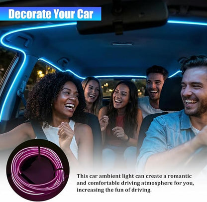 Car LED Strip Lights, 9.84FT 5V Waterproof Flexible Vehicle Ambient Lighting Kits with USB Port, Automotive Lamp Strips Decorations, Universal for SUV Automobile Truck (Purple) - Image 5