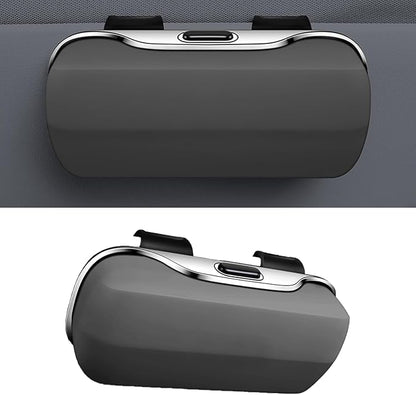 Sunglasses Holder for Car Sun Visor, Protective Automotive Eyeglasses Storage Case Hanger, Car Sunglass Holder Suitable for Truck and Sedan to Place Sunglass (Gray) by Unknown