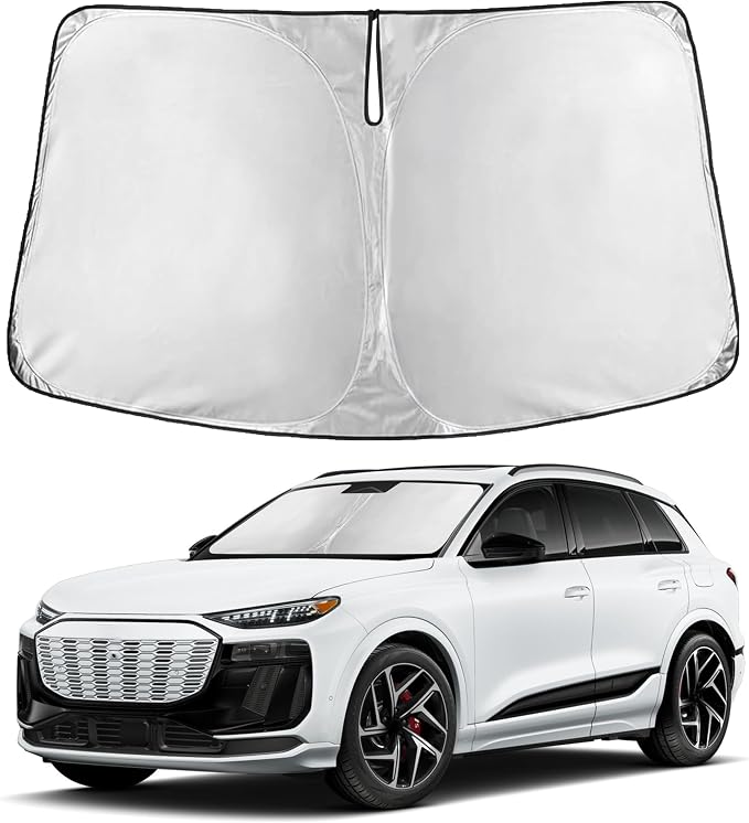 EcoNour Windshield Sunshade Compatible for Audi Q6 e-tron 2025 2026 2027 | Sun Visor for Front Windshield & Window Sun Shade Cover, UV Heat Blocker & Protector, Car Accessories by EcoNour