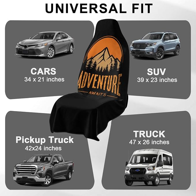 2 Pack Car Towels Seat Cover with Storage Bag, Multifunctional Microfiber Towel for Gym Outdoor Sport Running,Picnic, Beach, Pet Dog Travel,Fits Car SUV Truck (Adventure) - Image 6