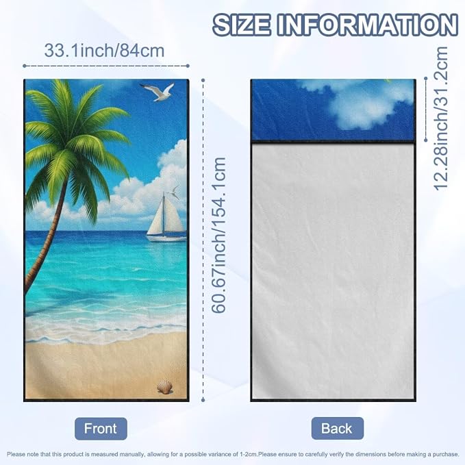 Hawaiian Palm Tree Car Seat Towel Cover with Storage Bag | Tropical Palm Tree Auto Interior Seat Towel Car Interior Accessories for Women Men Sweat Seat Cover Protector for Gym Yoga - Image 7