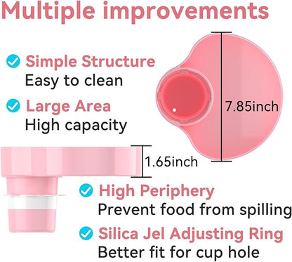 Kids Car Seat Tray, Travel Tray with Cup Holder for Toddler Baby, Kids Car Seat Food Snack Organizer for Road Trip, Stroller snack Organizer Travel Must Haves Toddler Must Haves (Pink) - Image 5