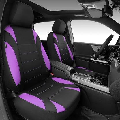 CAR PASS Waterproof Car Seat Covers Front Seats Only with 5mm Composite EVA, Neoprene Car Seat Cover with Separate Headrest Cover, Quick Setup Universal Fit for Car SUV Trucks,Airbag Compatible Purple - Image 2
