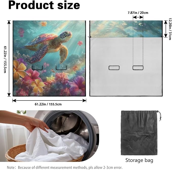 Turtle Hibiscus Plumeria Print Back Seat Cover for Car Trucks Van SUV, Waterproof Rear Bench Towel Seat Covers for Dogs and Kids, Sweat-Absorbent Automotive Backseat Protector - Image 7