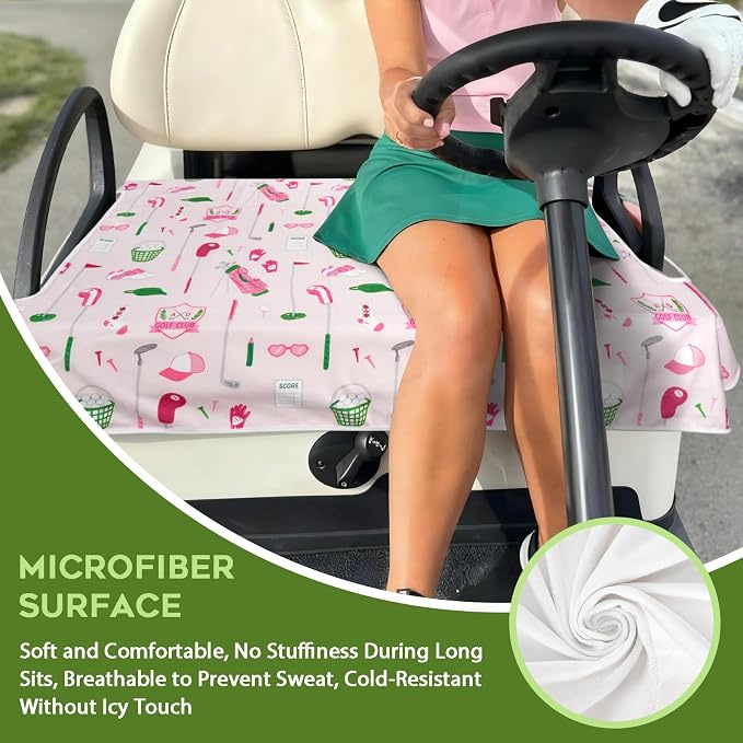 Golf Cart Seat Covers Club Car Golf Cart Accessories for Men Women Golf Carts Seat Towel Blanket 2-Seat Golf Cart Decorations - Image 4