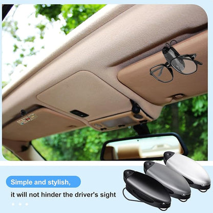 Frienda 5 Pcs Car Sun Visor Clip Sunglasses Holder,Black,Gray, Silver | Visor Clips for Eyeglasses, Securely Holds Glasses, Ticket Card Holder, Metal Shell Spring Clip, For Women Men Drivers - Image 6