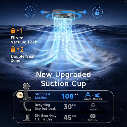 Magnetic Phone Holder for Car, for Magsafe Car Mount with Flexible Grip Bendable Arm, Vacuum Suction Cup Phone Mount -108LBS, Car Accessories for iPhone 17 Pro Max/16/15/14/13/12 Series - Image 6
