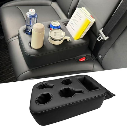 Xaido Car Back Seat Cup Holder, PU Leather Couch Sofa Bed Cup Holder | Expander Tray, Boat Tray, Organizer for Trucks, Minivans, SUVs, RVs, Vehicles, Holds Drinks, Snacks, Cell Mobile Phone by Xaido