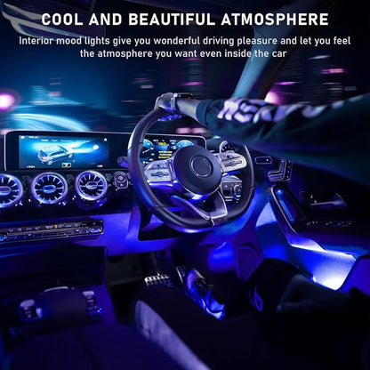 Ohleats Car LED Strip Light, 48 LED RGB Auto Interior Atmosphere Lights, Cigarette Lighter Under Dash Ambient Night Light, Interior Lamp Lighting Kit (Blue, USB) - Image 4