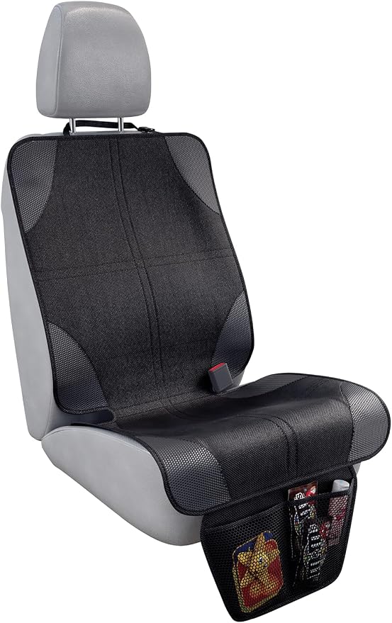lebogner Car Seat Protector for Baby and Child – Non-Slip, Thick Padded Cover with 2 Mesh Pockets – 1 Pack by lebogner
