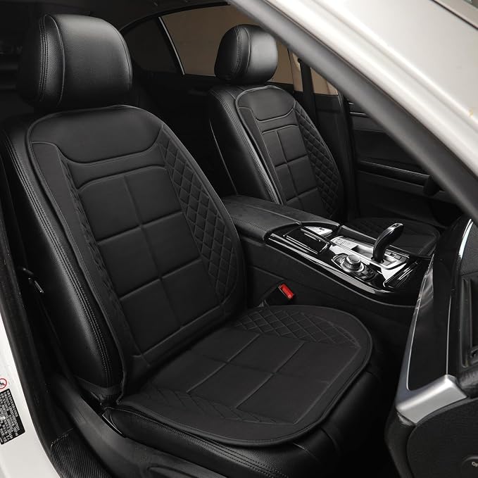 Car Seat Cushions, Car Seat Cover Foldable Portable Seat Cover | Comfortable Breathable Car Seat Cushion for Back and Seat Cushions with Bottom Anti Slip Silicon(1 Pack/Black) - Image 6