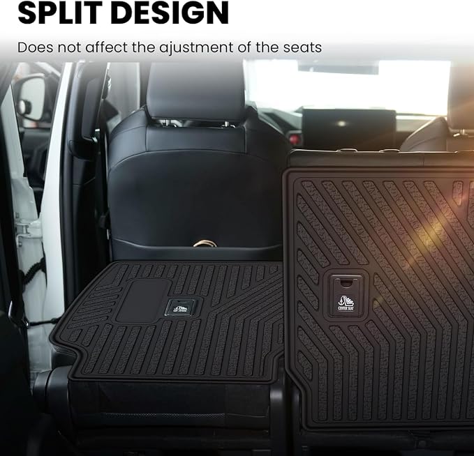 LASFIT Cargo Mat for Toyota 4Runner 2025 2026 (Fit 5/7 Seats) | All Weather Custom Fit Anti-Slip Pet Friendly Easy Clean TPE Rear Seat Backrest Mats for 6th Gen 4Runner, Black - Image 4