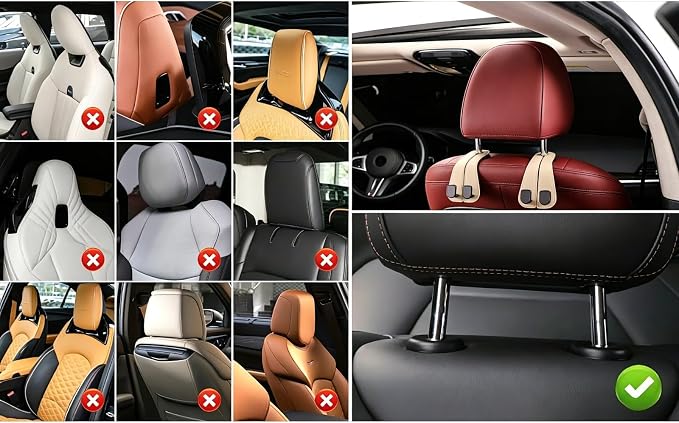 car hooks for purses and bags cute car purse hook seat headrest bag holder | car seat back storage hook,car purse hook headrest hanger women,purse holder for car,road trip essentials,car accessories - Image 3