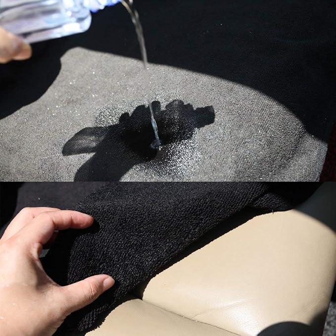 Waterproof Sweating Car Seat Cover for Post Gym Workout, Running, Swimming, Beach and Hiking, Universal Fit Non-Slip Towel Bucket Seat Protector for Cars SUV Trucks, Machine Washable (Grey) - Image 3