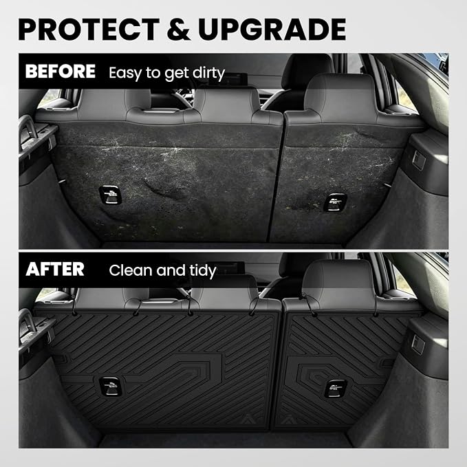 LASFIT Rear Seat Back Protector for Honda Civic 2022-2026 -Hatchback | 3D Laser Custom Fit For 22-26 Civic | Flexible Non-Curl Recyclable TPE | Anti-Slip & Easy Wash - Image 2