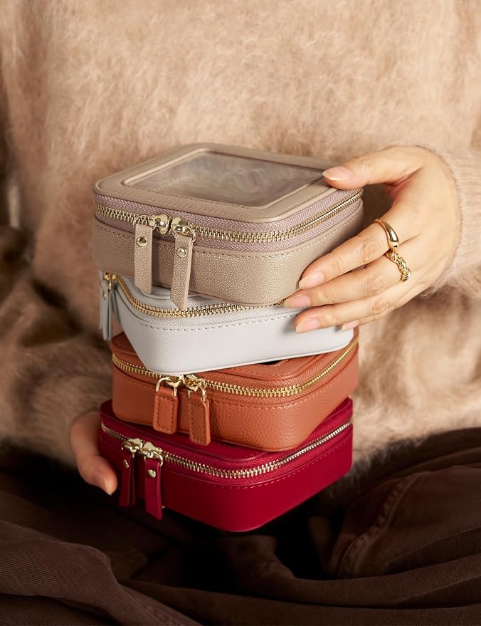 Small Makeup Pouch Clear Makeup Bag for Purse Travel Mini Bag for Women for Essentials Cute Cosmetic Case Traveling Small Toiletry Bag Portable Mini Pouch for Car Organizer Bag Gold - Image 8