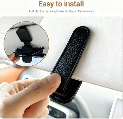 Sunglass Holder for Car, Universal Magnetic Glasses Holder Visor Sunglass Clip Visor Clips, Car Visor Organizer Accessories for Men and Women (1, Black) - Image 4