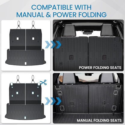 Cargo Mat for Lexus TX 350/500h/550h+ 2024-2026 w/Subwoofer | One-Piece Cargo Liner & Rear Seat Back Protector, All Weather TPE, Non Slip & Odorless & Scratch Proof, TX350 Accessories - Image 5