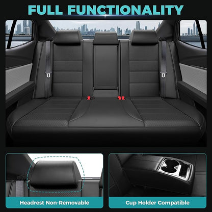 Custom Seat Covers for Toyota Camry 2025 2026 Hybrid, Black | Only Fit for Camry LE/SE 2025-2026, Full Coverage, Faux Leather, Protective, Scratch-resistant, Easy-clean - Image 5