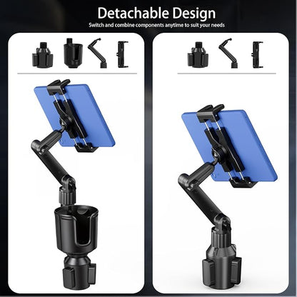 Cup Holder Tablet Mount, Ipad Cup Holder Car Mount Expander [2026 Upgraded] with 22" Height Adjustable Arm for Tablet iPhone 3-13in iPad Pro Air Mini, Fire, iPhone 15, Galaxy S24 Z Fold 5 - Image 7