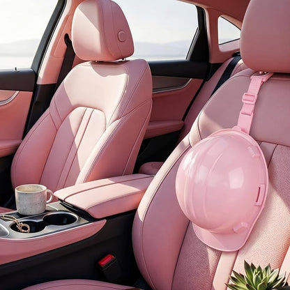 Unittype 4 Pcs Hard Hat Hook for Truck Adjustable Hard Hat Holder Hardhat Holder for Truck Seat Back Organizer 55 lb Load Heavy Duty Hardhat Hanger Storage Car Vehicle Headrest Bag Gear (Pink) - Image 4