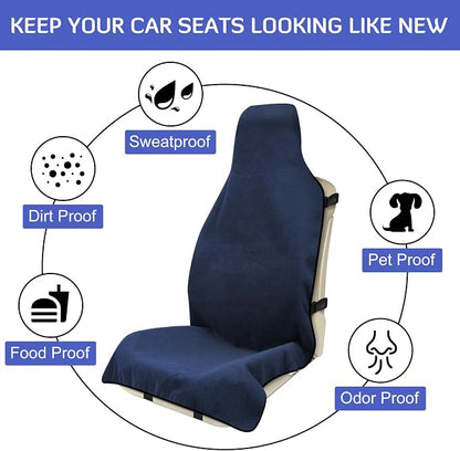 Waterproof Car Seat Cover Towel | Sweat-proof, Universal Fit for SUV & Truck, For Gym, Yoga, Pets, Workout, Beach, Microfiber Fabric, Machine Washable - Image 4